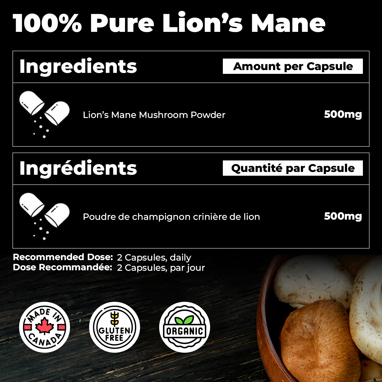 MicroWake's 100% Pure Lion's Mane Supplement - Image 2